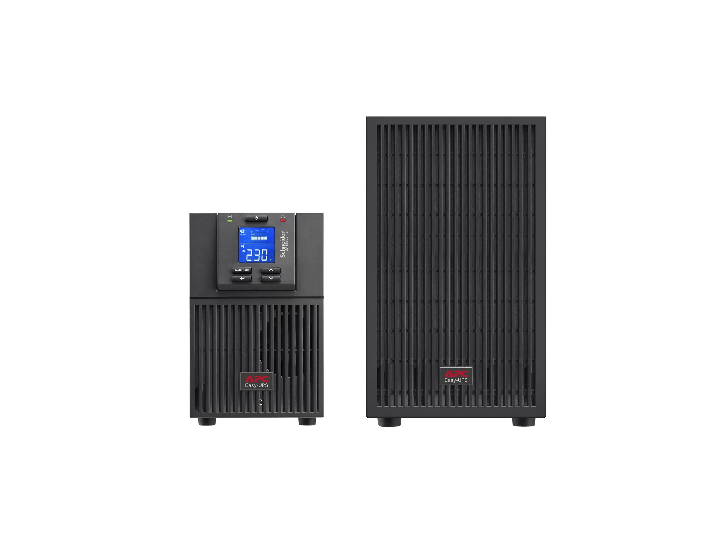APC Easy UPS On-Line UPS tower extended runtime AC 220/230/240V 1800Watt 2000VA 1-phase lead acid USB serial oc 4 EU BK RAL 7010
