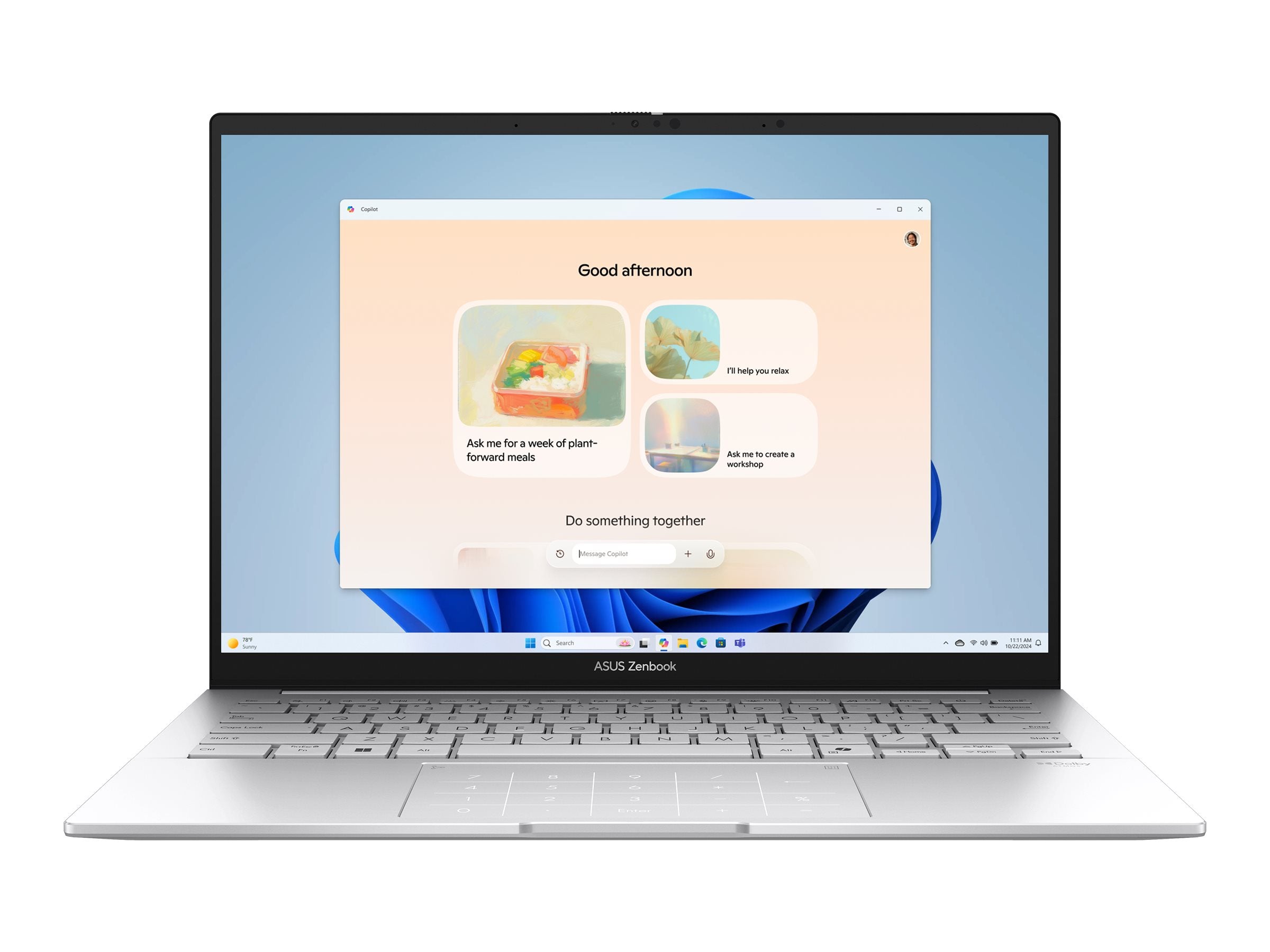 ASUS Zenbook UX3405CA-QL691X Intel Core Ultra 5 225H 14p WUXGA LPDDR5X 16Go 1To PCIE G4 SSD Intel Arc Graphics W11P Silver