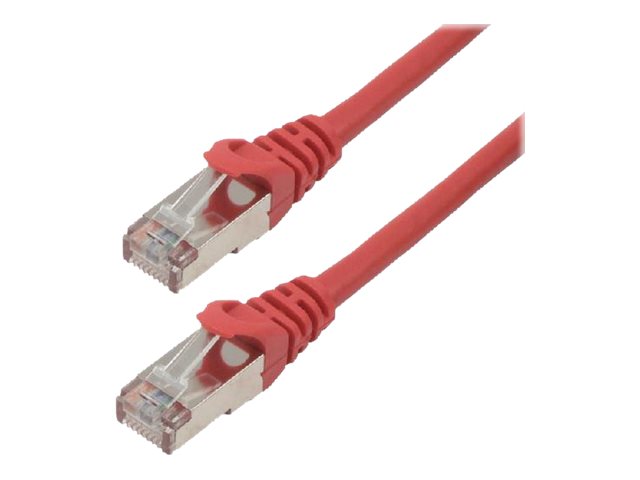MCL CAT6A S/FTP LSZH Patch cable - 1m Red