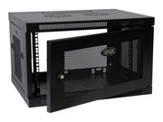EATON TRIPPLITE SmartRack 6U Low-Profile Switch-Depth Wall-Mount Rack Enclosure Cabinet Rack floor mountable BK 6U 19