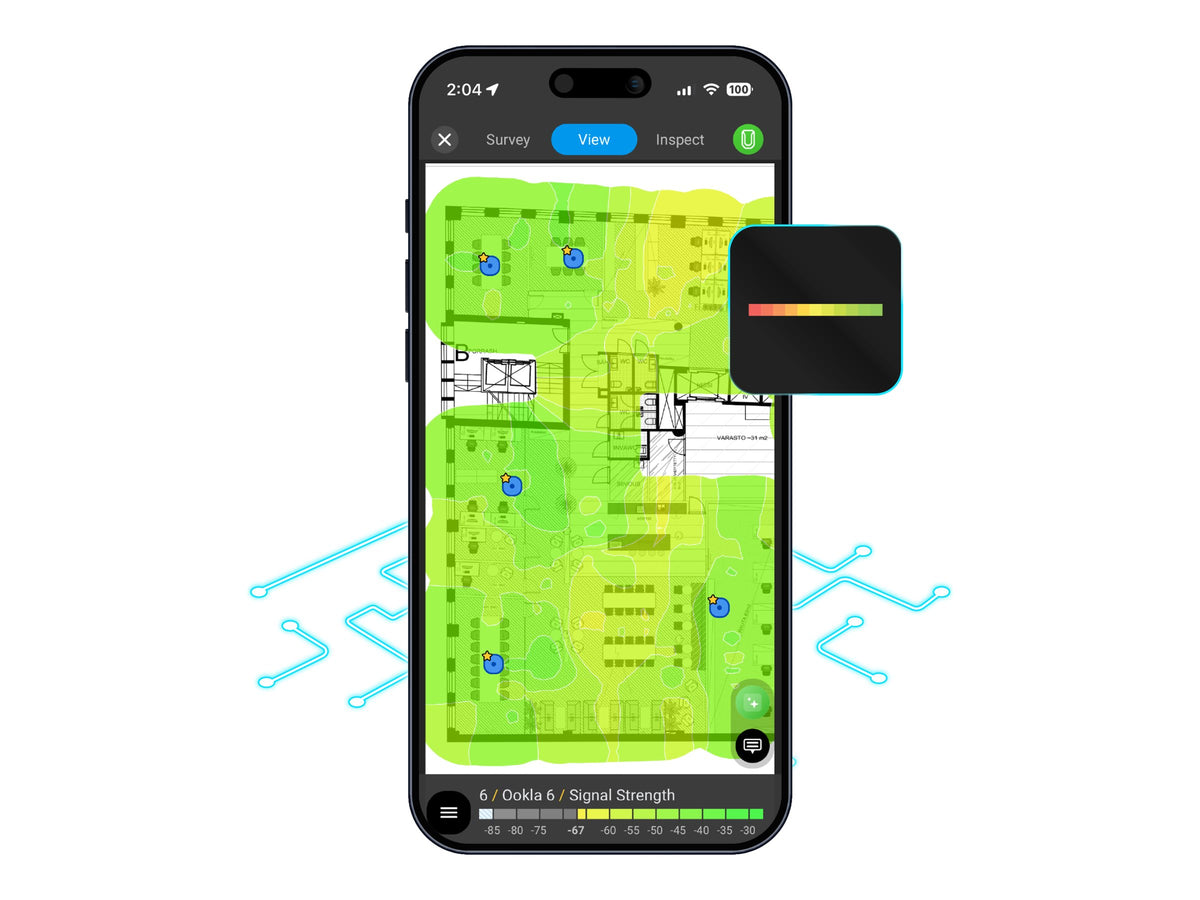 EKAHAU Survey-only license for Wi-Fi network data collection Three-year license includes the Survey mobile app cloud project sync