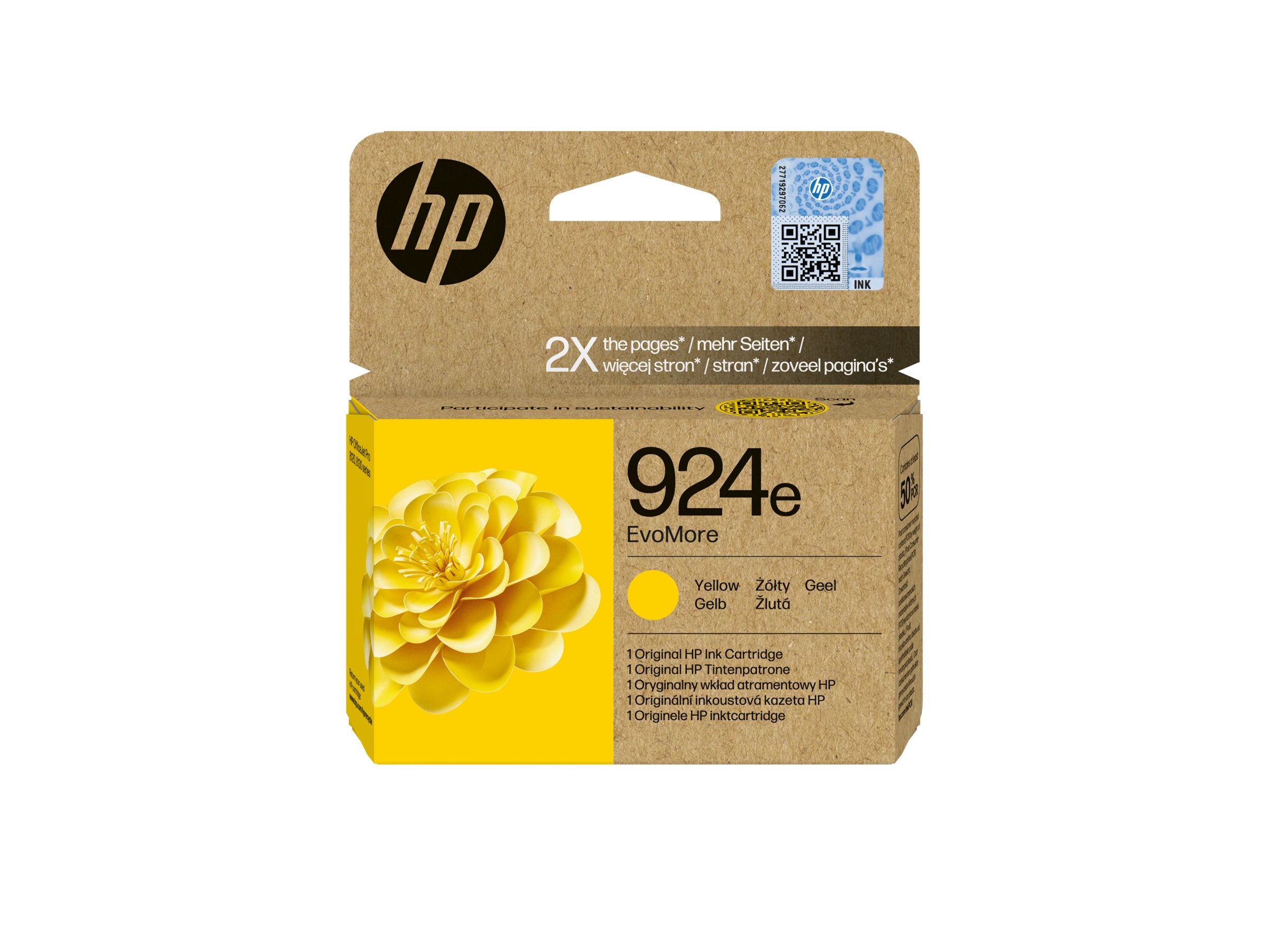 HP 924e EvoMore Yellow Original Ink Cartridge