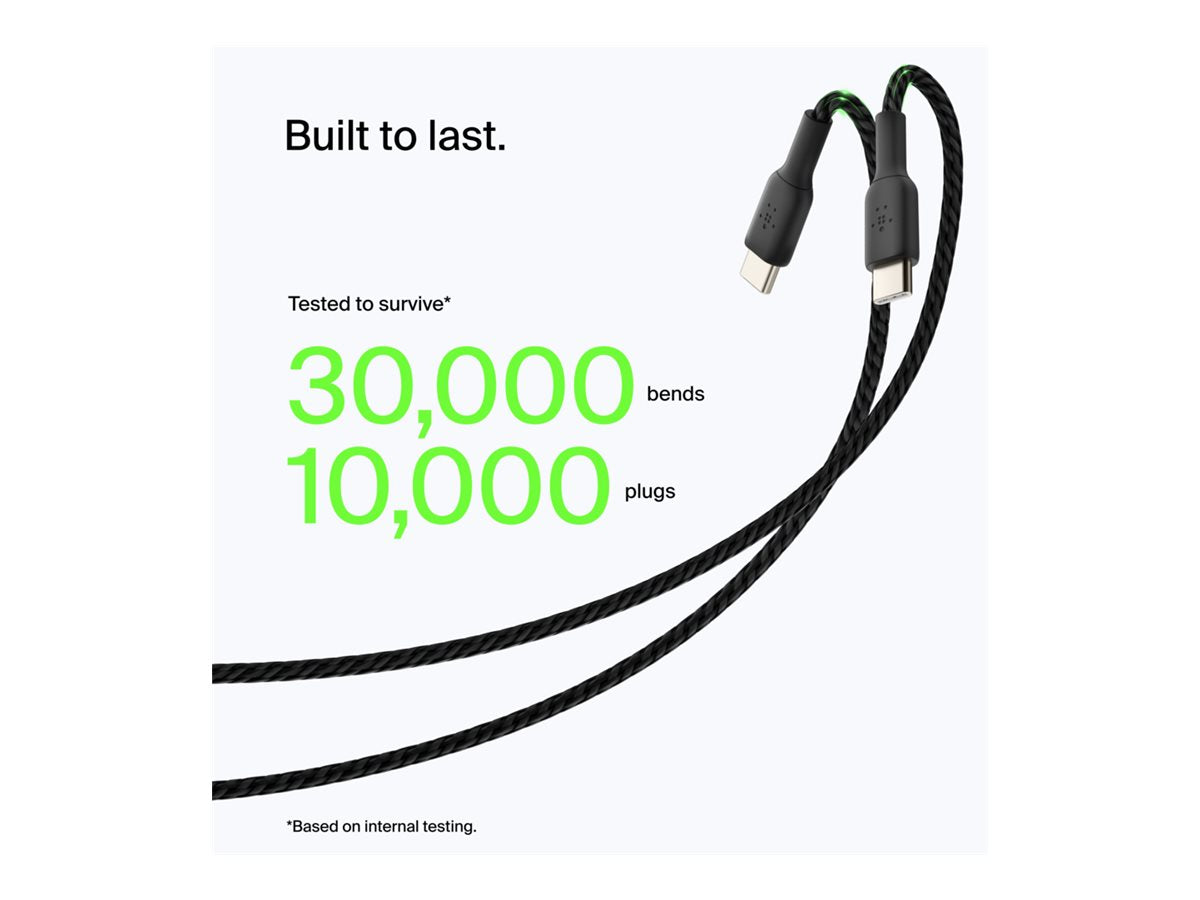 BELKIN BOOST CHARGE USB-A to USB-C Cable Braided 3M Black