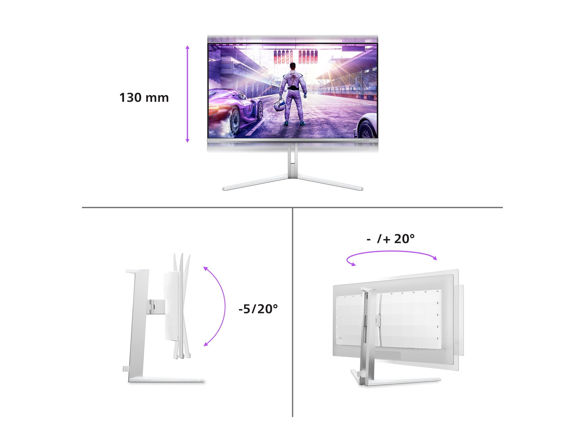 PHILIPS 27M2N8500/00 26.5p QHD OLED 360Hz 1000cd/m2 0.03ms HDMI2.1x2 DP USB Type C Speakers Height Adj.
