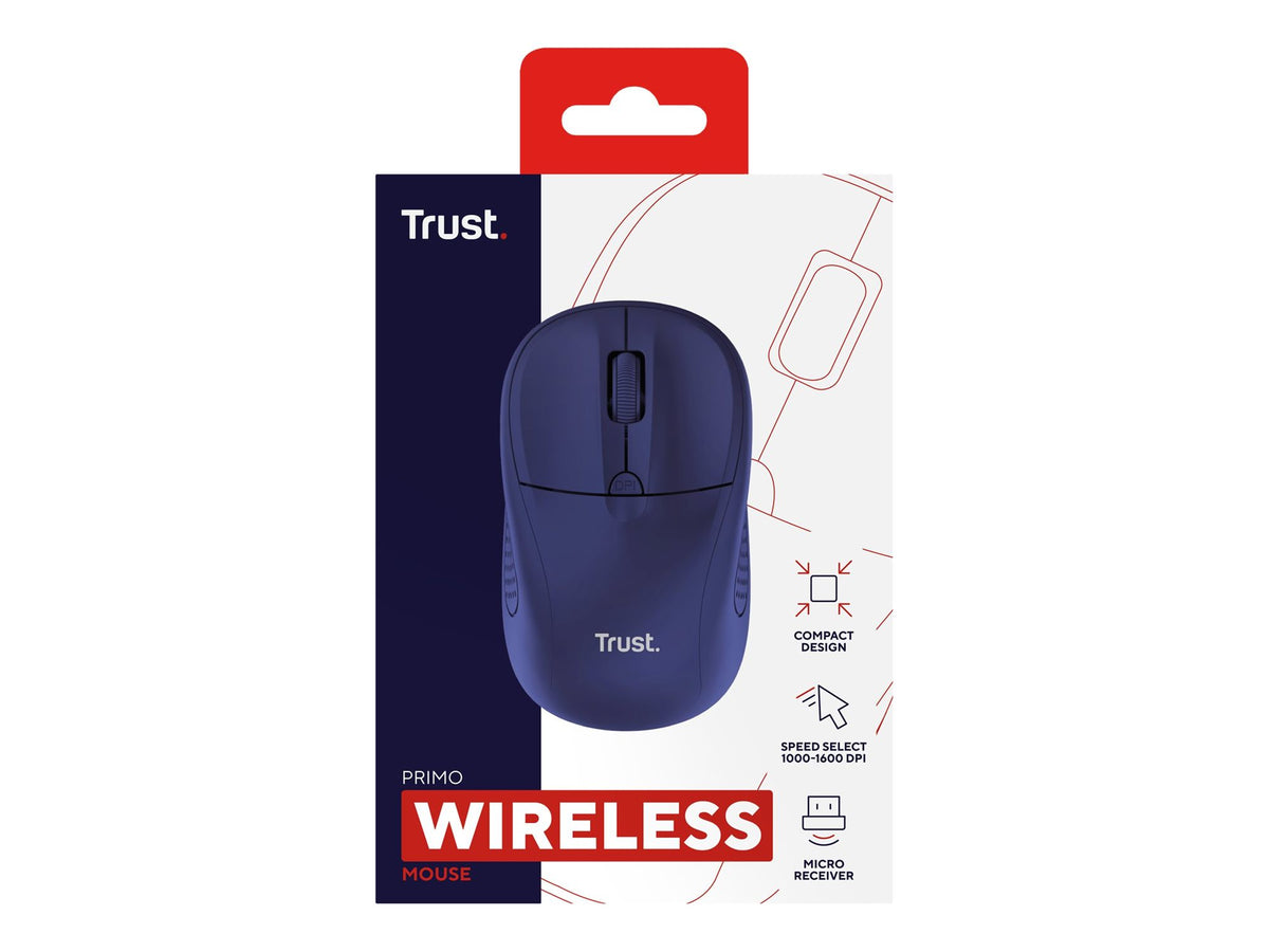 TRUST Souris sans fil compacte PRIMO - Bleue mat