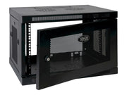 EATON TRIPPLITE 9U Wall Mount Rack Enclosure Server Cabinet w/ Door & Side Panels Rack cabinet wall mountable Black 9U 19
