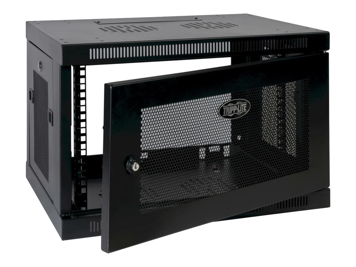 EATON TRIPPLITE 9U Wall Mount Rack Enclosure Server Cabinet w/ Door & Side Panels Rack cabinet wall mountable Black 9U 19