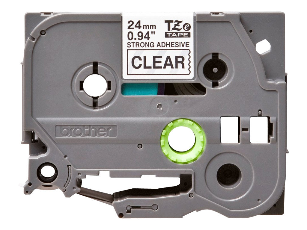 BROTHER P-TOUCH TZE-S151 noir sur clear 24mm extra gluey