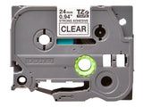BROTHER P-TOUCH TZE-S151 noir sur clear 24mm extra gluey