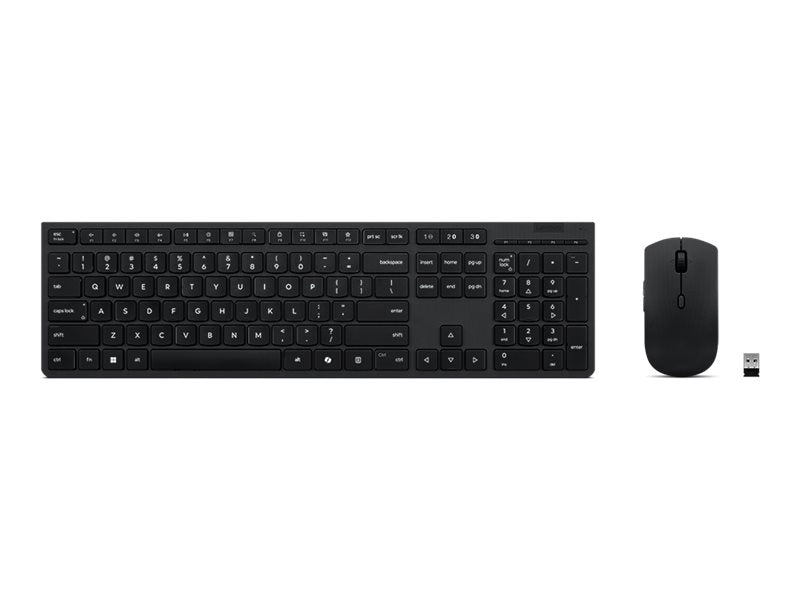 LENOVO Professional Wireless Rechargeable Keyboard and Mouse Combo AI - French