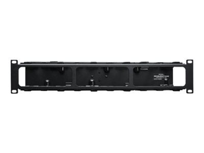 EATON TRIPPLITE Rack Enclosure Horizontal Cable Manager Steel w Finger Duct 2URM Rack cable management duct with cover Black 2U 19
