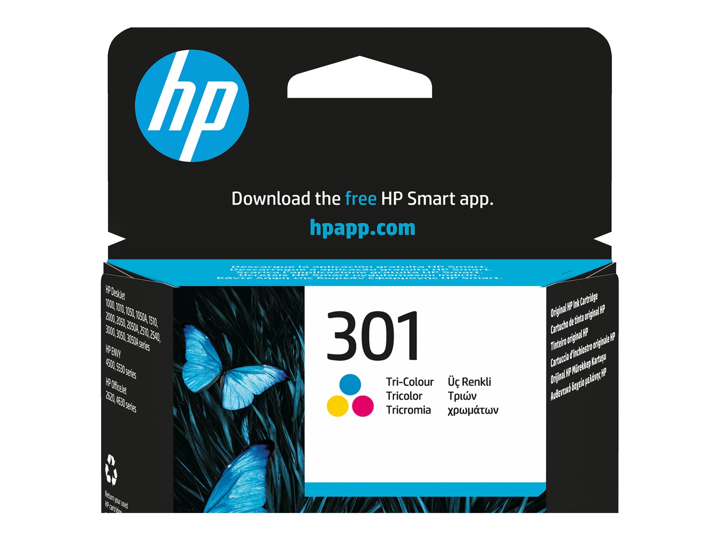 HP 301 Tri-color Ink Cartridge