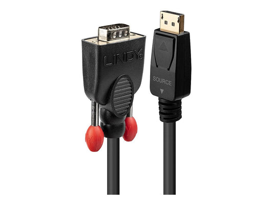 LINDY DisplayPort/VGA Converter Cable 0.5m DisplayPort Male to VGA Male DP passive