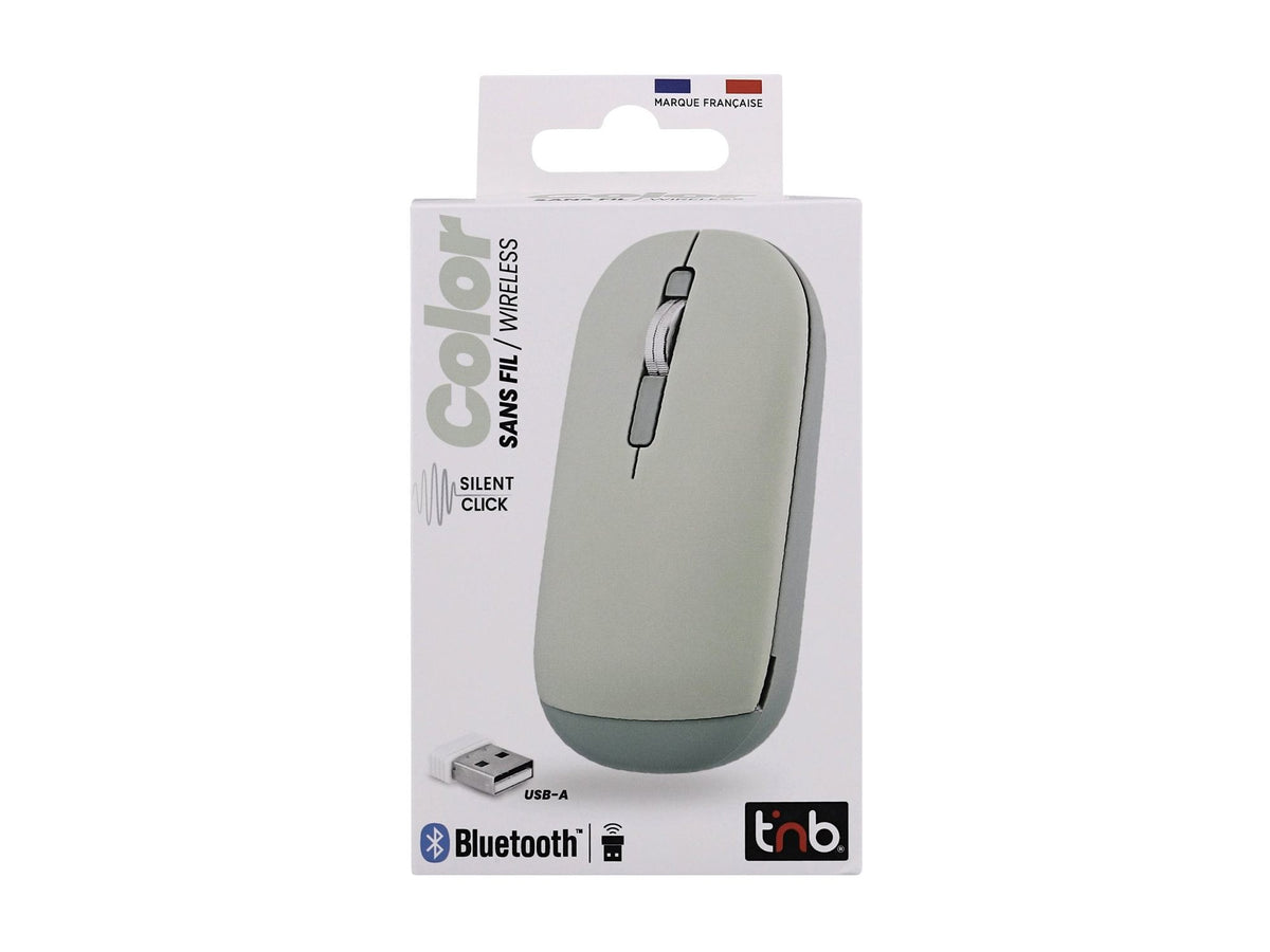 TNB COLOR - Souris sans fil double mode de connexion - vert