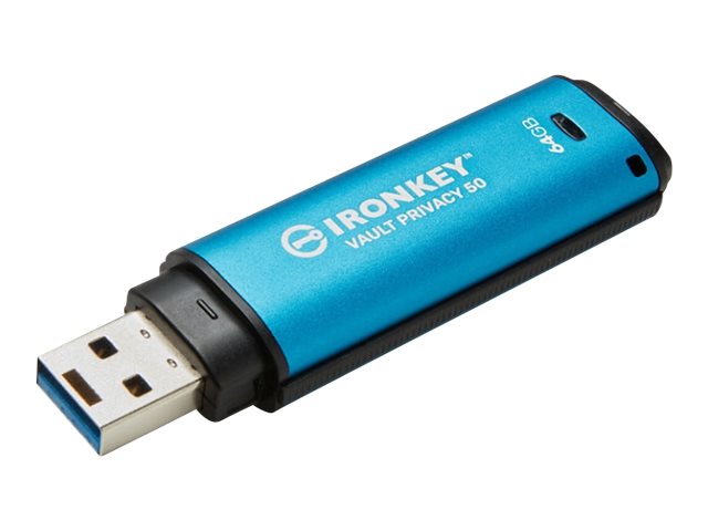 KINGSTON 64Go IronKey Vault Privacy 50 USB AES-256 Encrypted FIPS 197