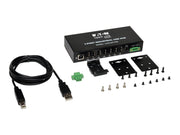 EATON TRIPPLITE 7-Port Rugged Industrial USB 2.0 Hi-Speed Hub w 15KV ESD Immunity Metal Mountable Hub 7 x USB 2.0