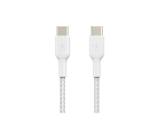 BELKIN USB-C to USB-C Braided PVC White 2m Twin Pack