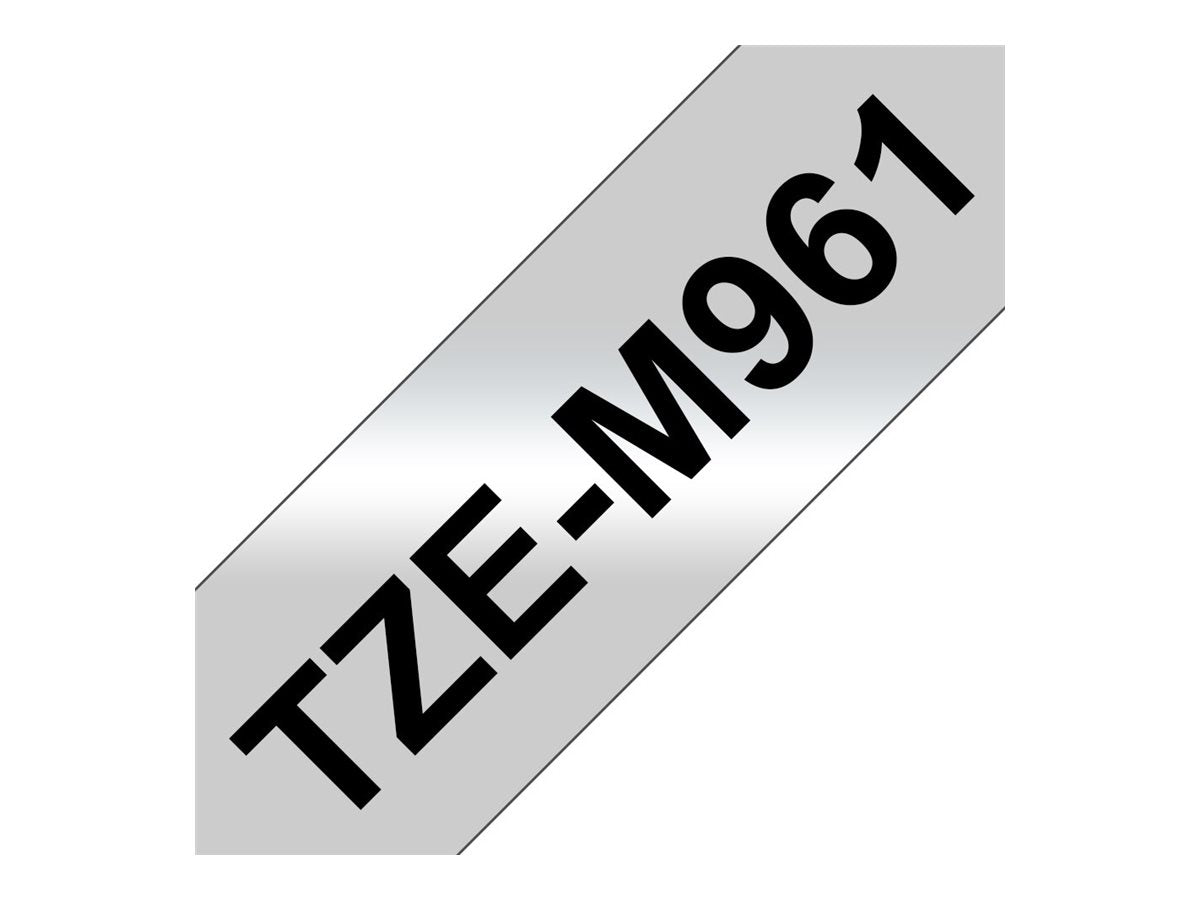 BROTHER P-TOUCH TZE-M961 noir sur silver-matt 36mm pack de 1