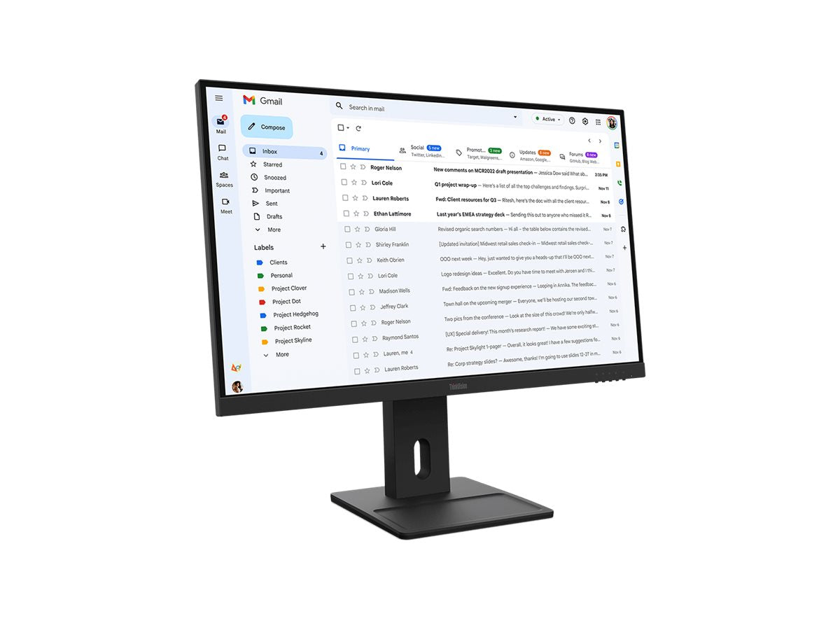 LENOVO ThinkVision E27-40 LED Écran 27p 1920x1080 Full HD (1080p) IPS 300cd/m2 1500:1 4ms HDMI VGA DisplayPort speakers 3y