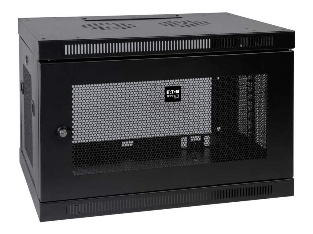 EATON TRIPPLITE 9U Wall Mount Rack Enclosure Server Cabinet w/ Door & Side Panels Rack cabinet wall mountable Black 9U 19