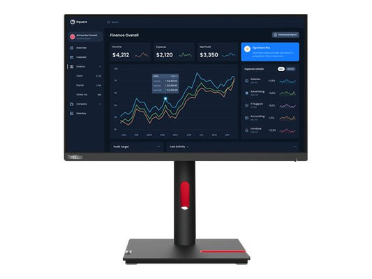 LENOVO ThinkVision T23i-30 23p FHD Monitor HDMI DP VGA 4xUSB-A