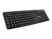 TNB Bridge Ultra Slim Wired Keyboard Azerty 105 Keys Long 120Cm Cable Coul. Black
