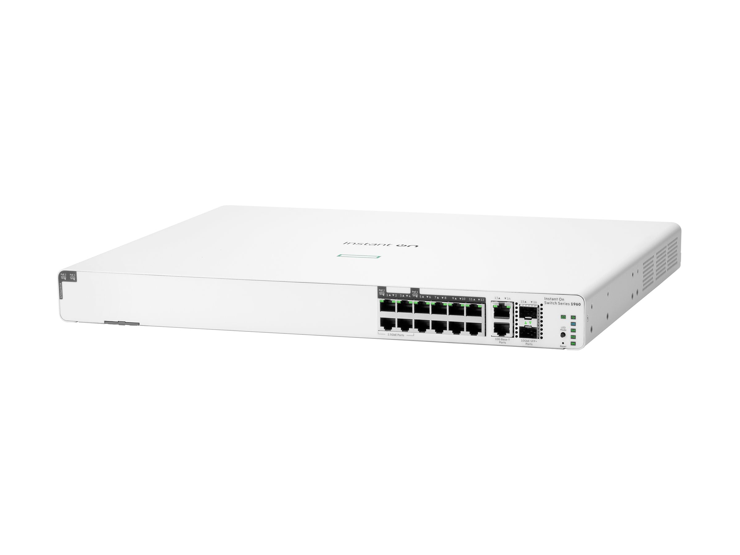 HPE Networking Instant On 1960 Commutateur Géré 4 x 2.5GBase T + 8 x 100/1000/10GBase T + 2 x 100/1000/10GBase T + 2 x 10 Gigabit