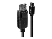 LINDY Mini DP to DP Cable black 3m MiniDisplayPort to DisplayPort