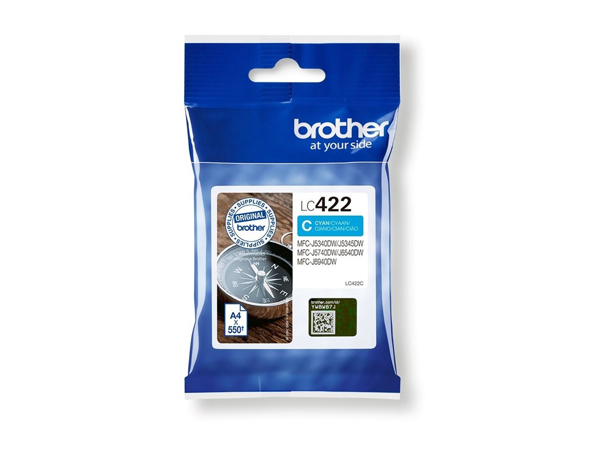 BROTHER LC422C Ink Cartridge For BH19M/B Compatible with MFC-J5340DW MFC-J5740DW MFC-J6540DW MFC-J6940DW 550 pages