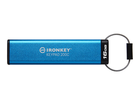 KINGSTON 16Go USB-C IronKey Keypad 200C FIPS 140-3 Lvl 3 Pending AES-256