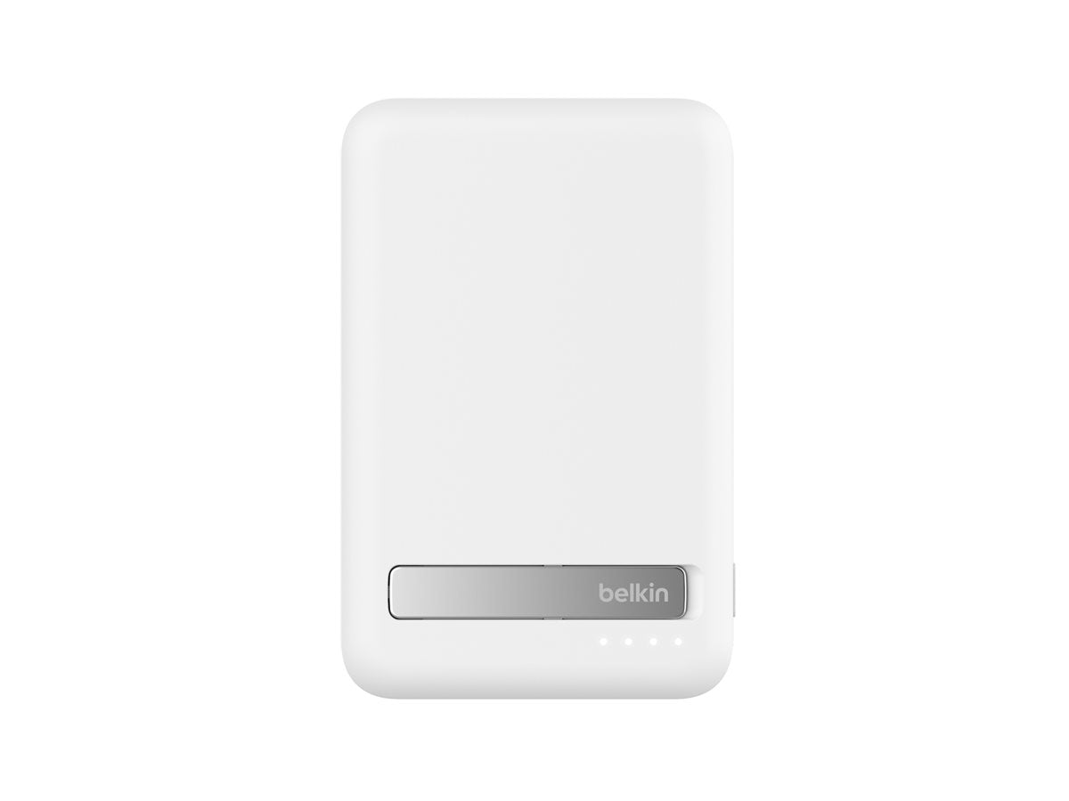 BELKIN 5k Qi2 MagSafe Compatible Powerbank with Kickstand - WHITE