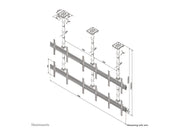 NEOMOUNTS NMPRO-C32 Support pour mur dimages plafond 32-55p - h 325 cm