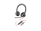 HP Poly Blackwire 8225 Stereo Microsoft Teams Certified USB-C Headset +USB-C/A Adapter