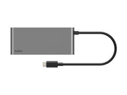 BELKIN Connect 7-in-1 USB-C Hub with Dual USB-C Ports - Silver