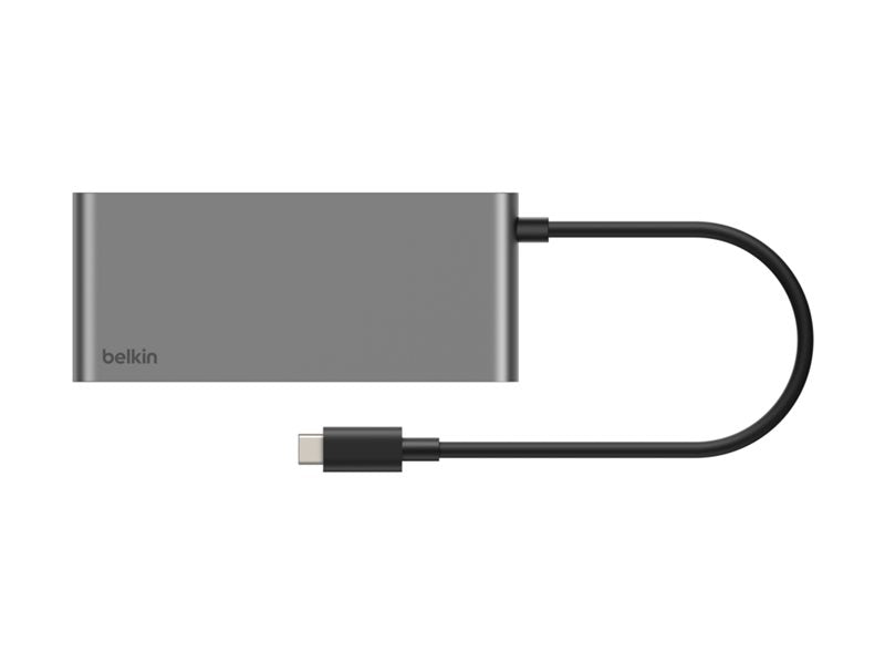 BELKIN Connect 7-in-1 USB-C Hub with Dual USB-C Ports - Silver