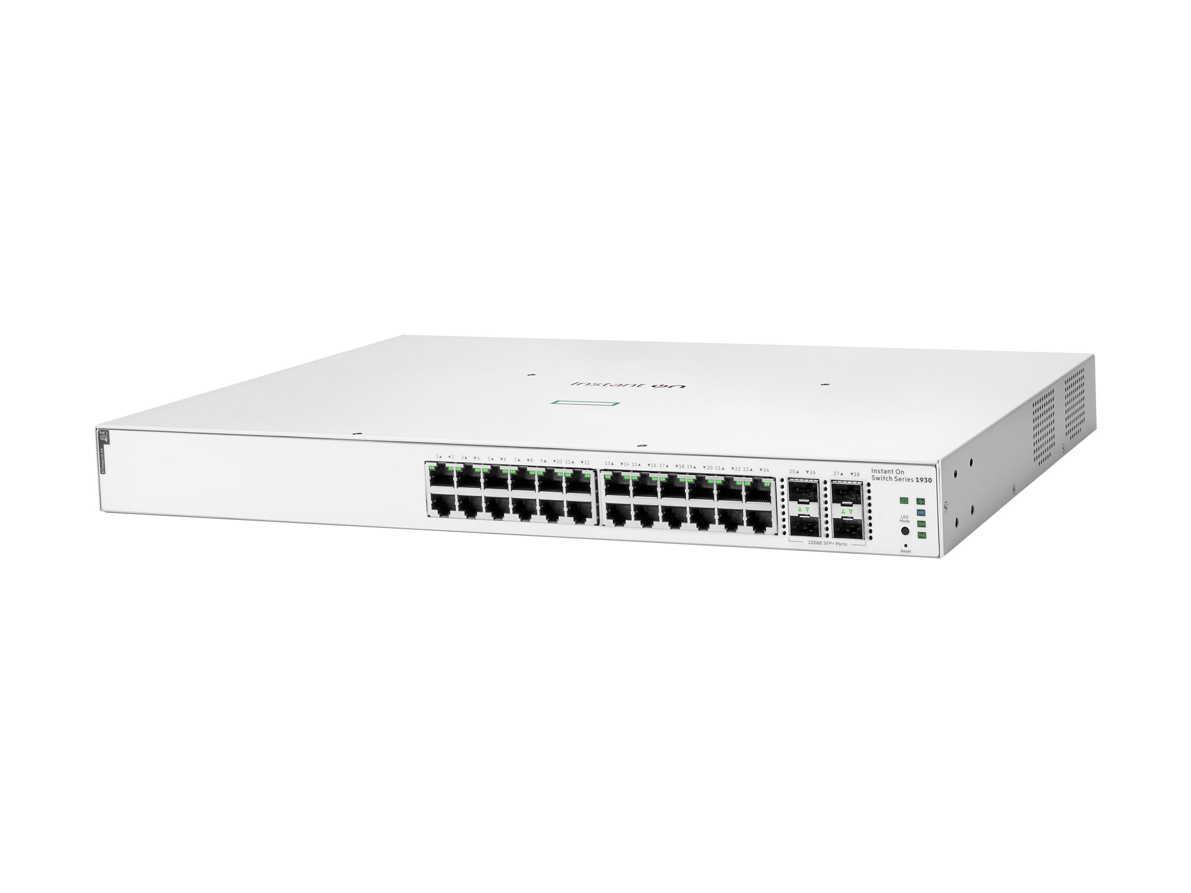 HPE Networking Instant On 1930 24G Class4 PoE 4SFP/SFP+ 370W Switch Commutateur C3 Géré 24 x 10/100/1000 PoE
