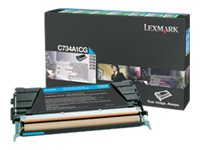 LEXMARK C734,  X734 cartouche de toner cyan capacité standard 6.000 pages pack de 1 retour programme