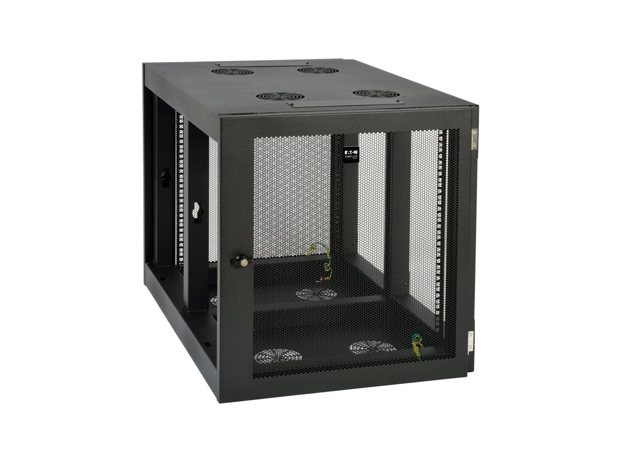 EATON TRIPPLITE 12U Wall Mount Rack Enclosure Server Cabinet Side Mount Wallmount Rack cabinet wall mountable Black 12U 19