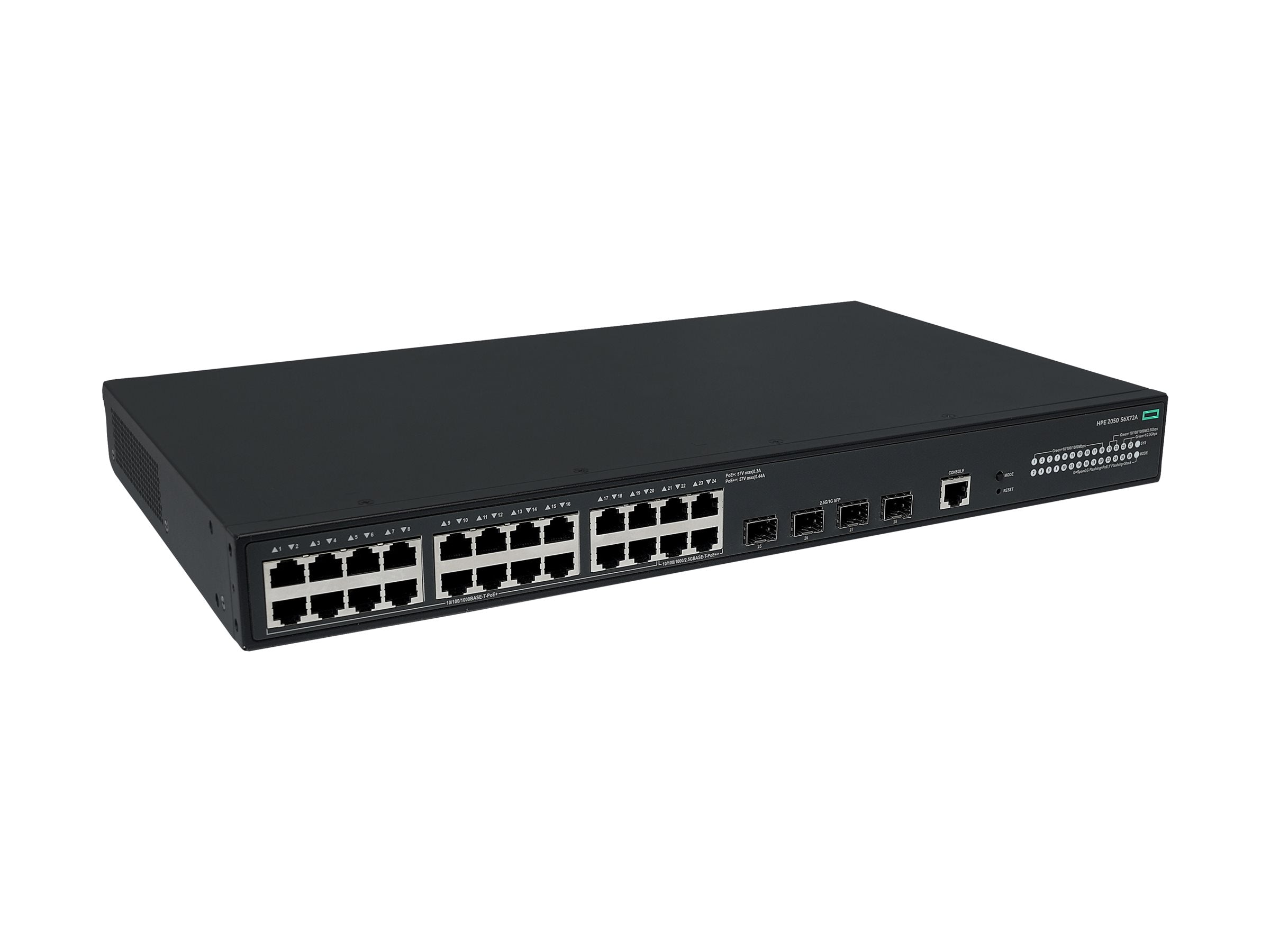 HPE Networking CW 2050 24p 10/100/1000BT PoE+ 4p SFP 1G/2.5G 420W Sw EU en