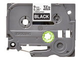BROTHER P-TOUCH TZE-325 blanc sur noir  9mm