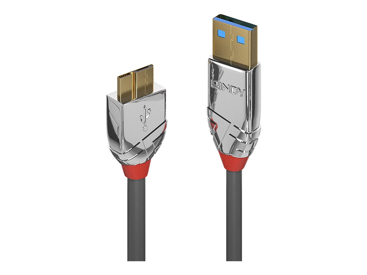 LINDY 1m USB 3.0 Type A/Micro-B Cable Cromo Line 5Gbit/s