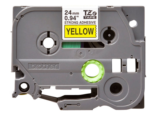 BROTHER P-TOUCH TZE-S651 noir sur jaune  24mm extra gluey