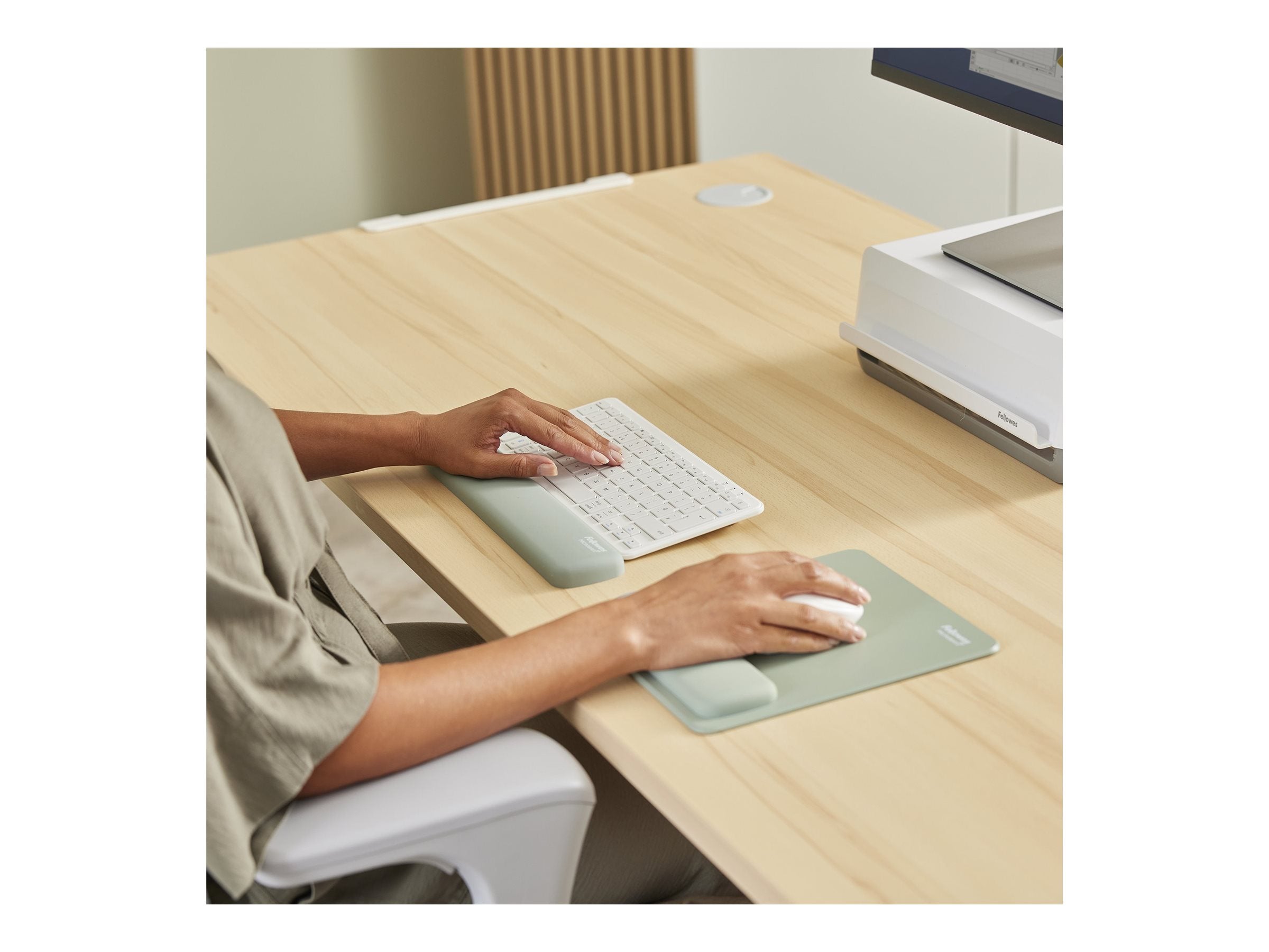 FELLOWES Tapis de souris repose-poignets Breyta  SAUGE