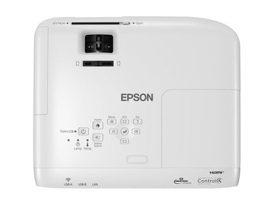 EPSON EB-W49 Projecteur 3LCD, WXGA , 3800 lm, 16 000 : 1, 1,30 – 1,56:1, VGA x2, HDMI x2 , RJ45, Wifi avec ELPAP11