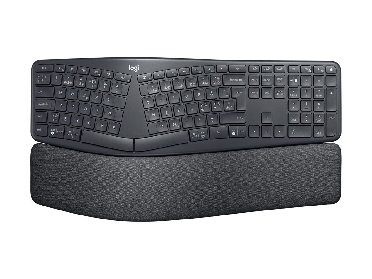 Logitech ERGO K860 Split for Business clavier Bureau Bluetooth QWERTY US International Graphite