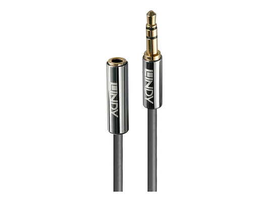 LINDY Cromo Line Audio Cable Stereo 3.5mm-3.5mm M-F 1m anthrazit extension