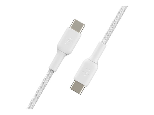 BELKIN BOOST CHARGE USB-C to USB-C 2.0 Cable Braided 1M White