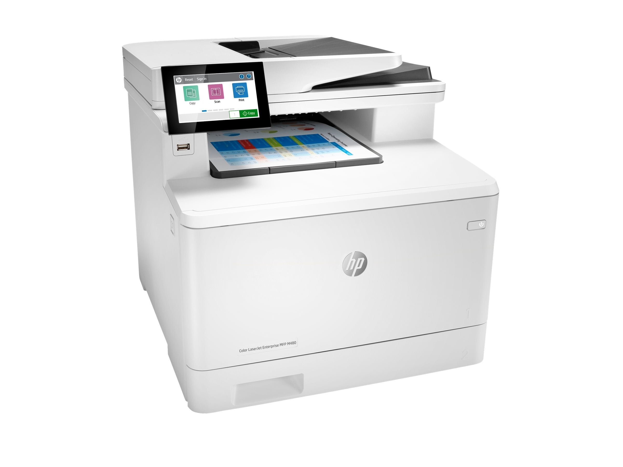 HP Color LaserJet Enterprise MFP M480f MFP colour laser A4 27ppm Copy 27ppm Print 300sheets USB LAN