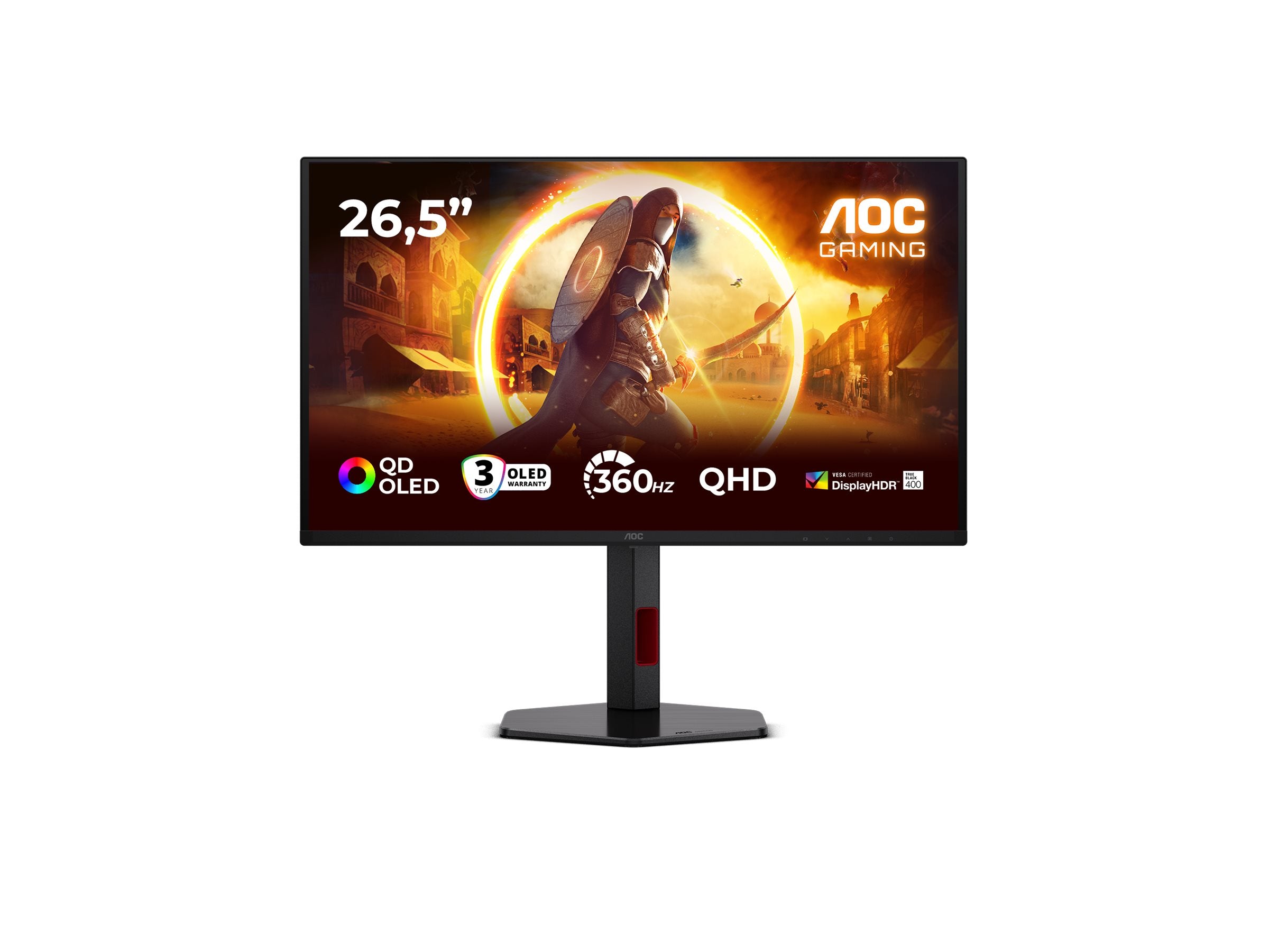 AOC Q27G4SDR 26.5p QHD 360Hz 0.03ms 1000cd/m2 HDMI 2.1x2 DP USB 3.2 HAS