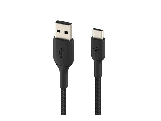 BELKIN BOOST CHARGE USB-A to USB-C Cable Braided 0.15M Black